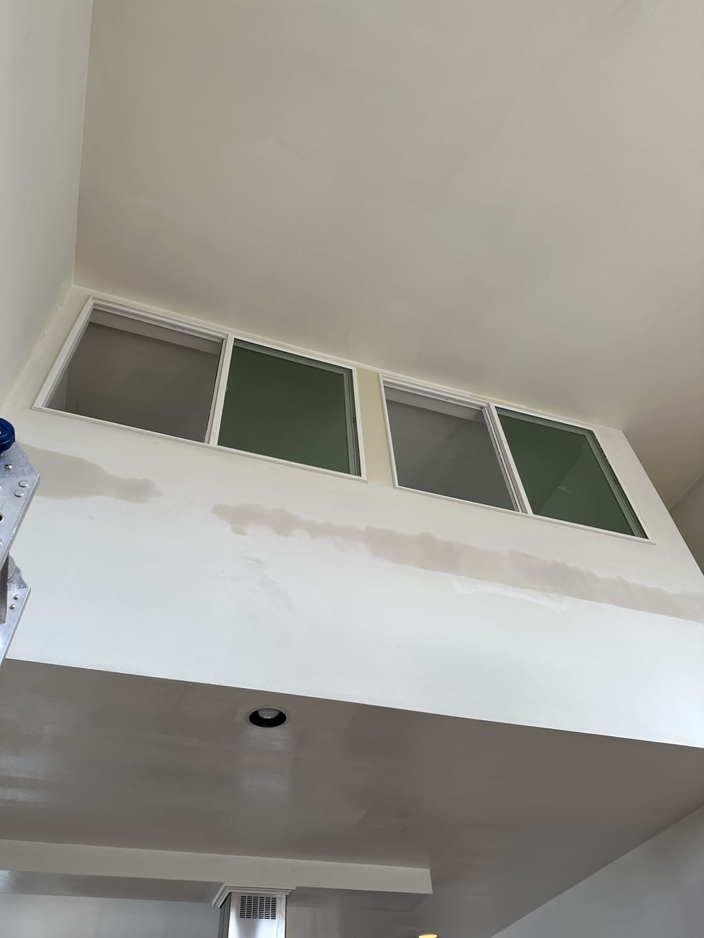 Finished spray-painted high vaulted ceiling and walls in Mar Vista, CA 90066