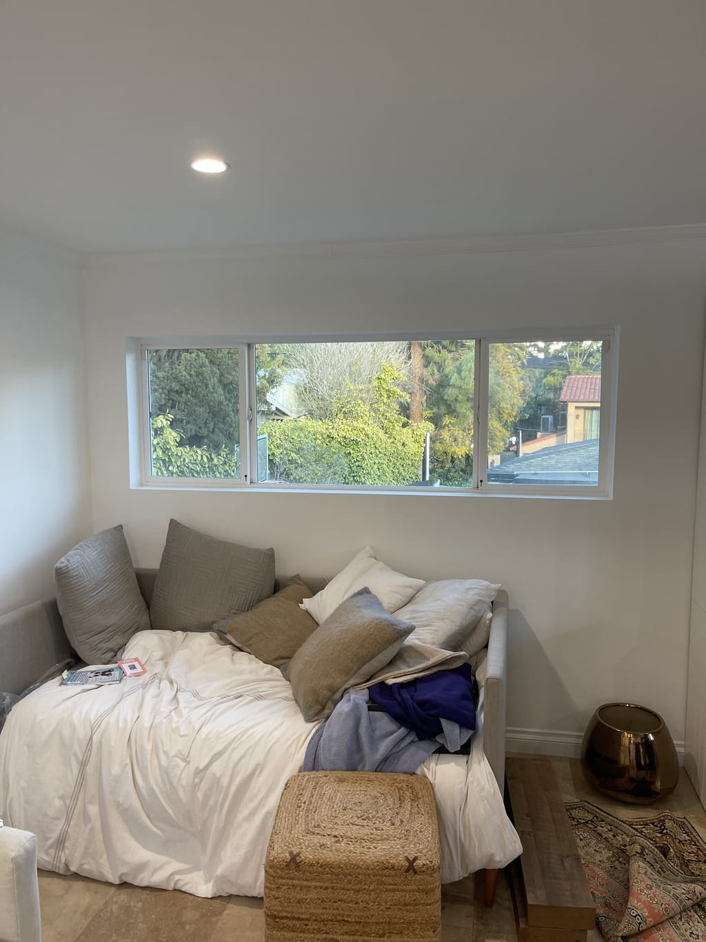 Second window before curtains were installed in Bel Air, CA 90077