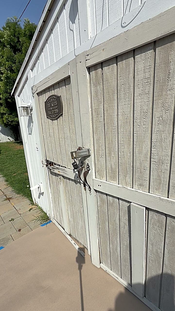 Removing rotted wood from the shed before rebuilding in Hawthorne, CA 90250