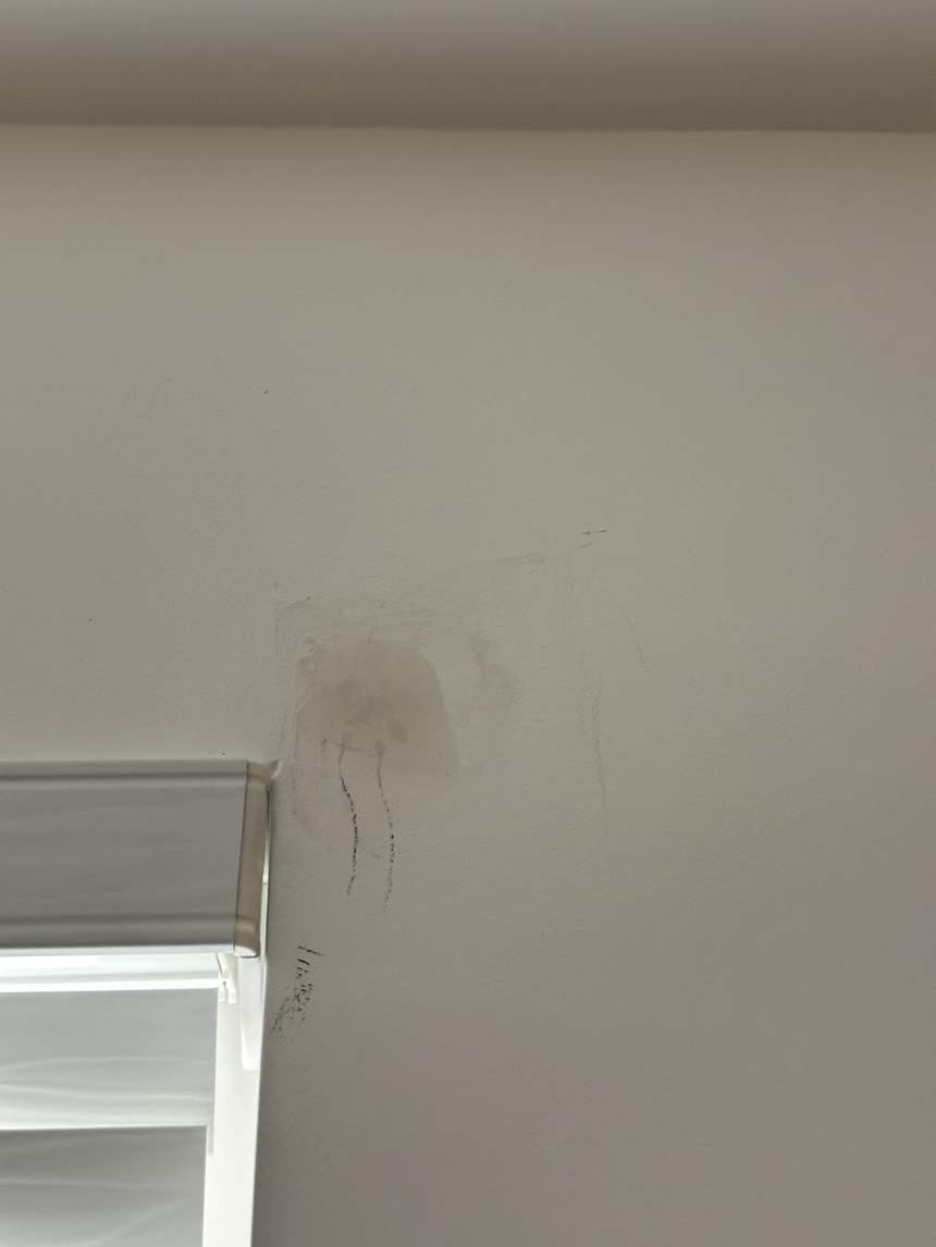 Damaged corner near trim with pencil marks in Winnetka, CA 91306