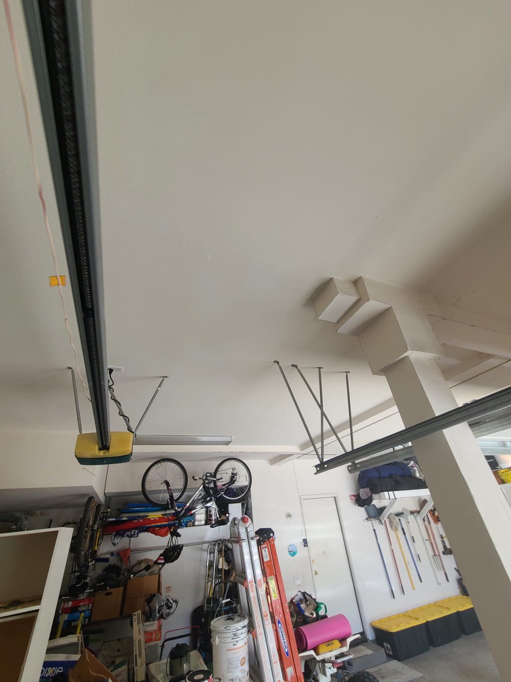 Finished garage ceiling and walls painted and back in use in Corona, CA 92882
