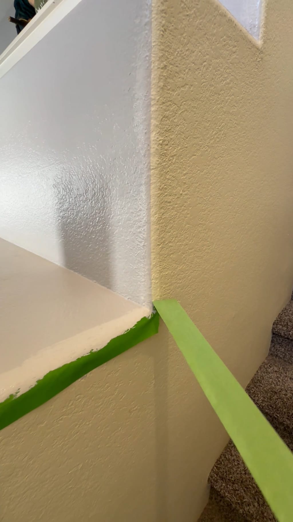 Tape pulled back revealing a crisp two-tone paint line in Camarillo, CA 93010